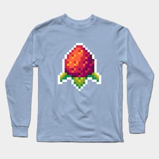 Pixel Strawberry Long Sleeve T-Shirt